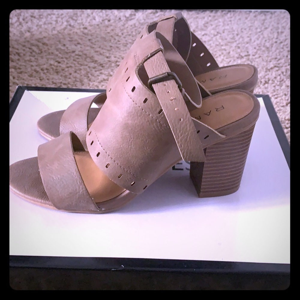 Tan Rampage Block Heel Sandals